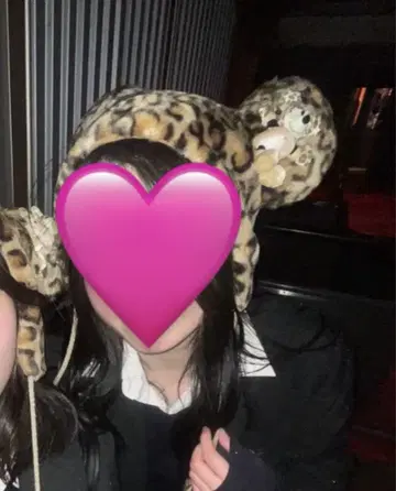 레오파드 무늬 동물 귀 캡