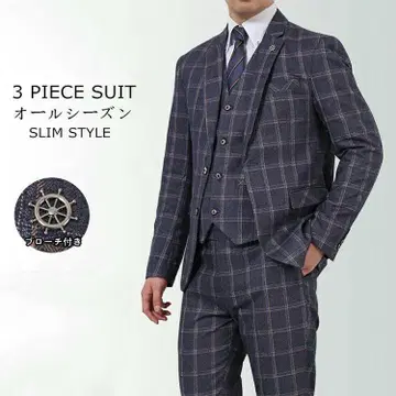 남성용 새상품 재고 사이즈 M~5XL 쓰리피스 투버튼 무늬 250-1