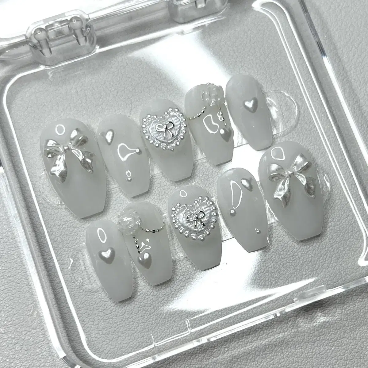 [New Product Sale] June Bride Pearl White Handmade Nail Tips