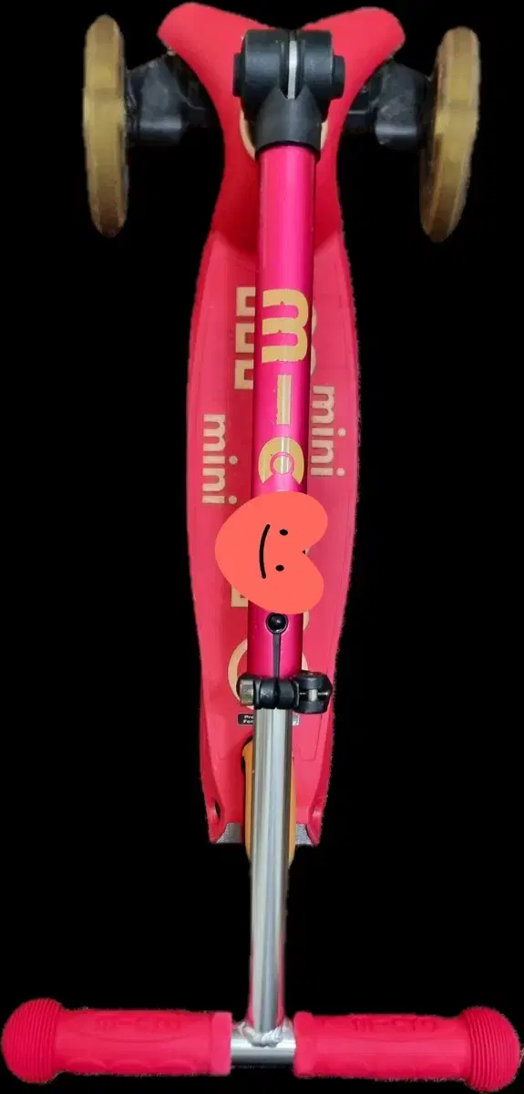 마이크로킥보드미니 폴더블(LED)+손잡이,브레이크 덤