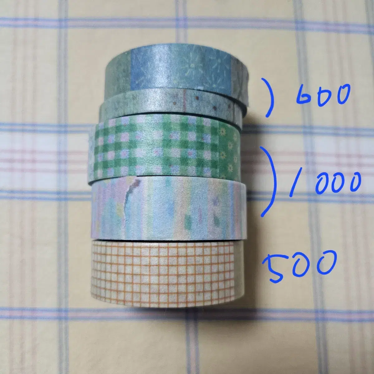 Below cost) Collection book, I'min'it, oab masking tape samples, 1m each, bulk, including set, 4 types