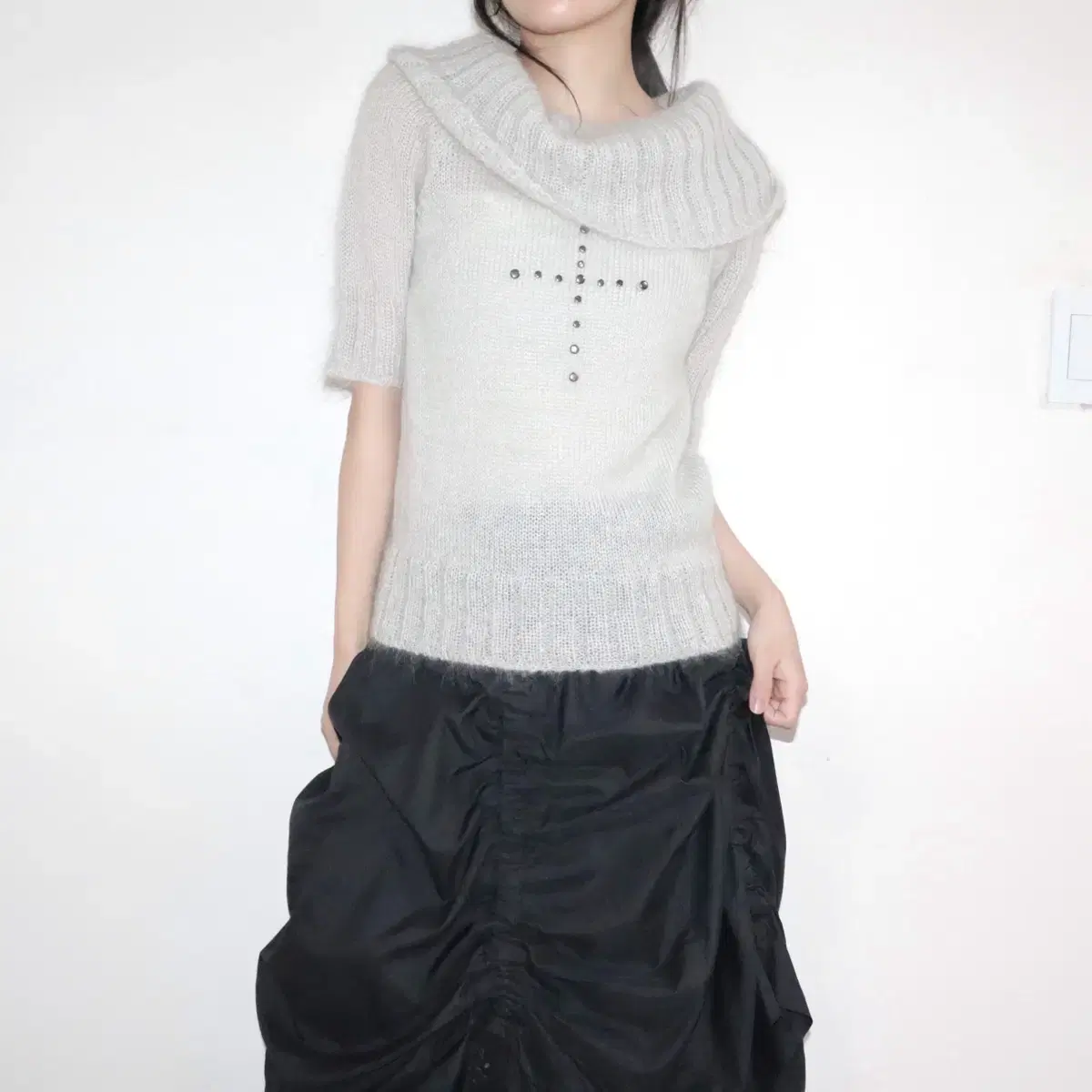 Drape ash grey fairy knit