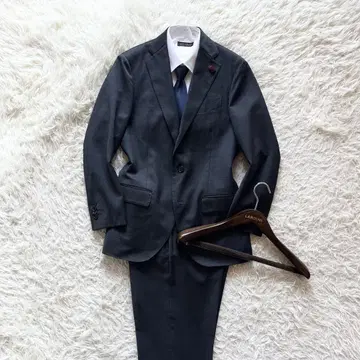 <>LARDINI 신 로고 다크 그레이 울 수트 사이즈 44