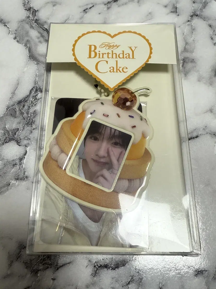 엔시티 위시 사쿠야 생일 미니 케잌 홀더 엠디 포카 키링 증사