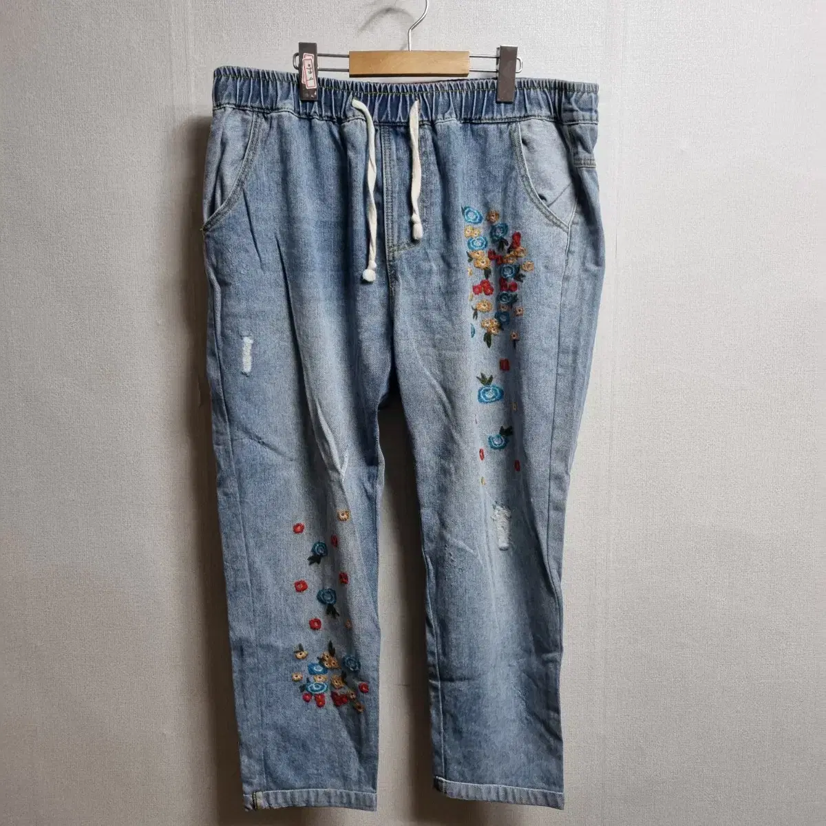 b460 여성 빅 밴딩 청바지