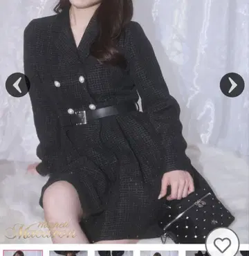 미셸 마카롱 트위드 원피스 원피스 양산형 참전복