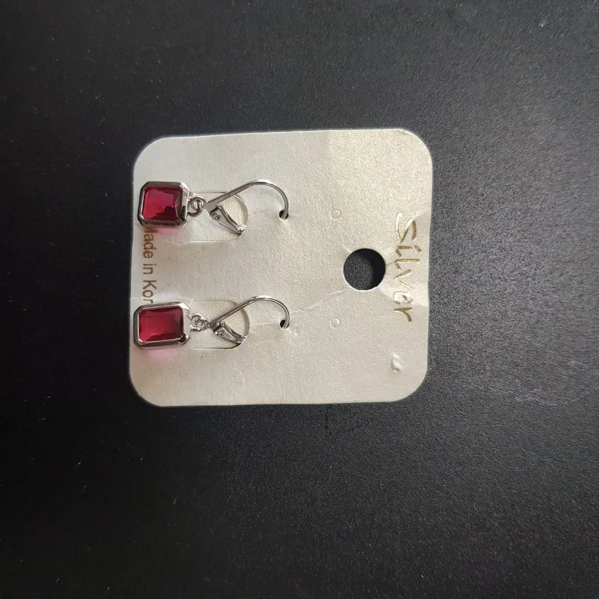 silver earrings
