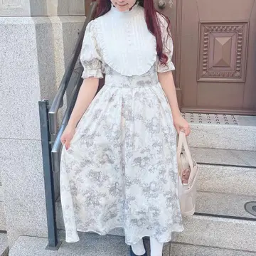 시마무라 아오키 미사코 콜라보 트와일드 주이 원피스 S사이즈 요크 배색