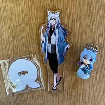 컬러풀 피치 도누쿠 극락탕 아크릴 스탠드 마카롱 키링