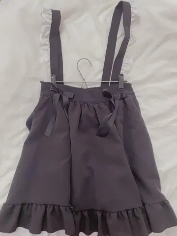 Dear My Love 프릴 서스펜더 리본 스커트