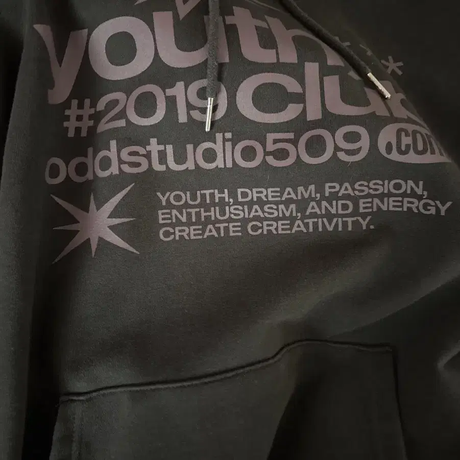 Odd Studio Youth Club Typography Graphic Overfit Hood