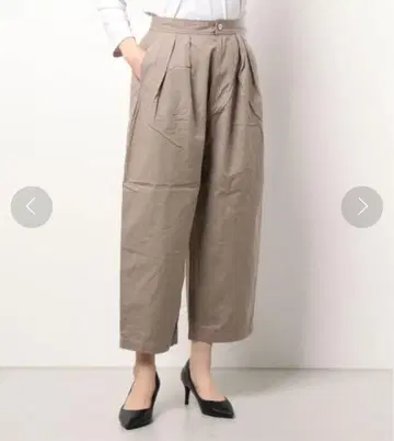 TSUHARU 카폭 블렌드 턱 팬츠