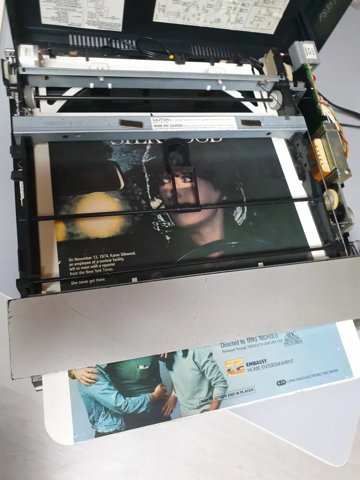 CED Disk Player - For parts, for repairs, for DP, antique - 2 CED disks (USA)