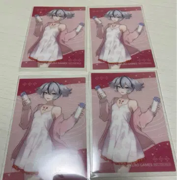 나루시오 극락탕 럭스파 츠바키 혜택 클리어 카드 4장 세트