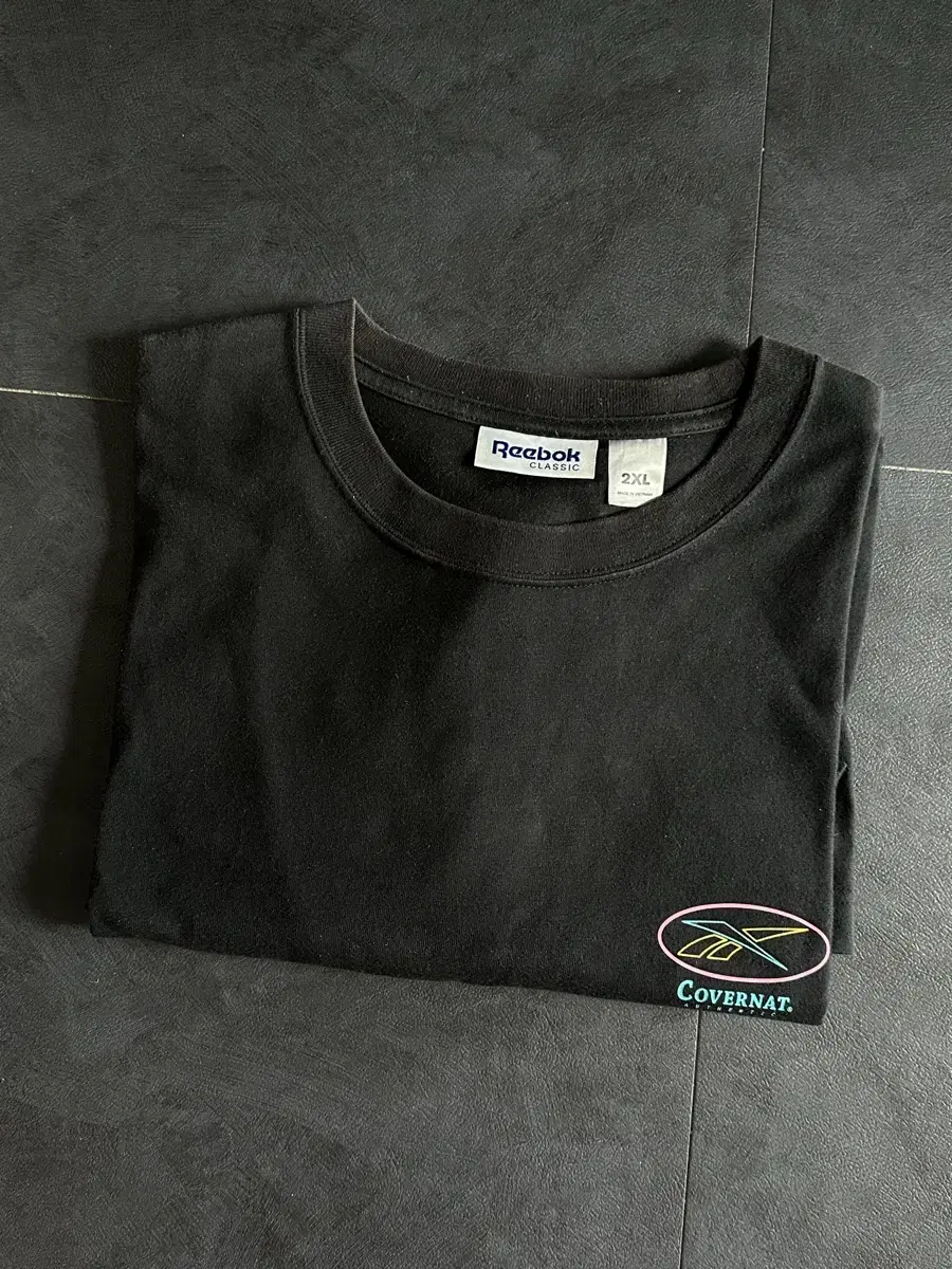 리복 커버낫 콜라보 반팔 블랙 XXL 2XL