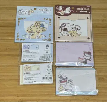 치이카와(먼작귀) 캔 메모 미니 레터 세트 피스 씰 앨리스 하치와레 토끼