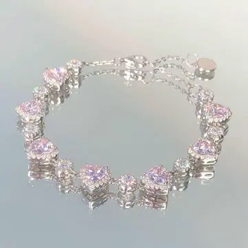 하트형 오로라 스톤 팔찌