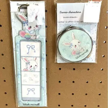 위시미멜 플라워 엔젤 사진 키링 컴팩트 거울