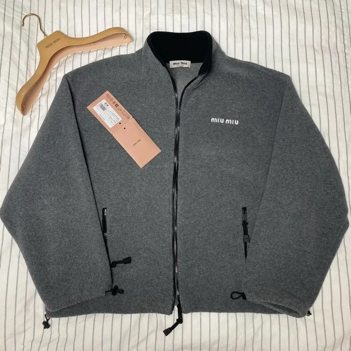 MIU MIU | 미우미우 [M] 25SS Miu Miu Fleece Overfit Zip-Up Jacket