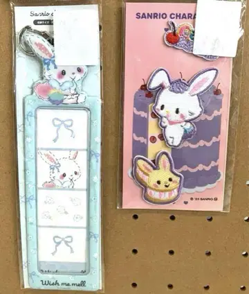 위시미멜 플라워 엔젤 사진 키링 + 자수 스티커