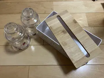 미피 티슈 케이스 유리 소품함 2개 세트 3개 세트