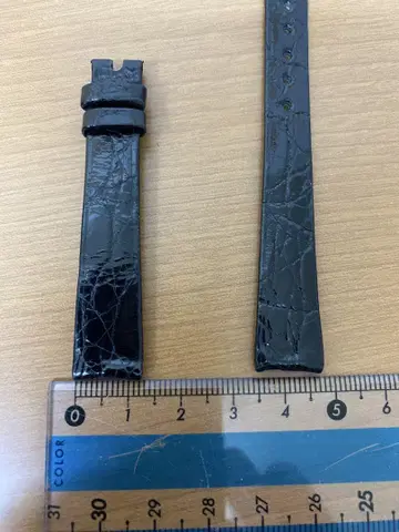 피아제 여성용 블랙 크로커다일 벨트