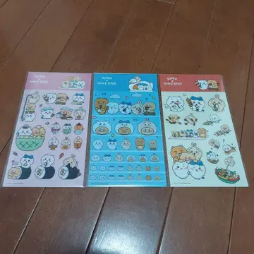 한국 한정 치이카와(먼작귀) 카카오프렌즈 콜라보 스티커 3장 세트