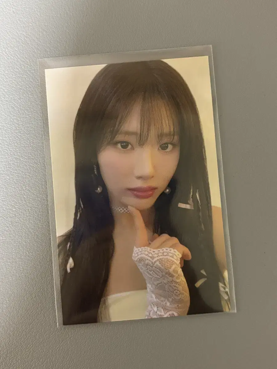 프로미스나인 박지원 6주년 목걸이 포카