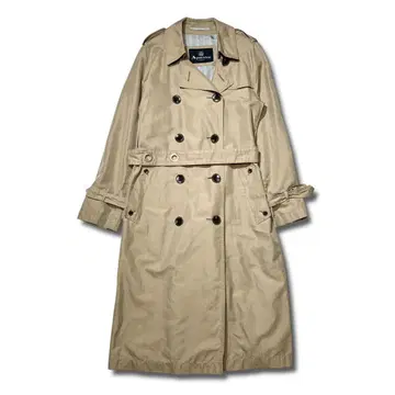 Aquascutum 실크 코튼 벨트 롱 트렌치 코트 6S