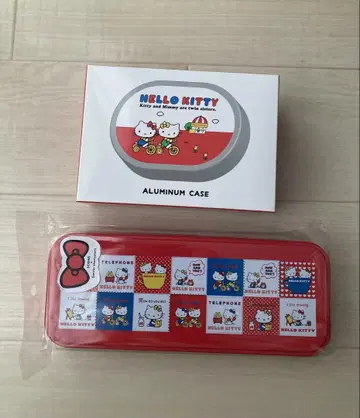 산리오 쓰리코인즈 키티 알루미늄 소품함 주석 펜 케이스