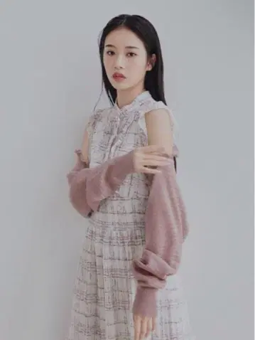 SNIDEL 스나이델 시어 프릴 볼레로 가디건