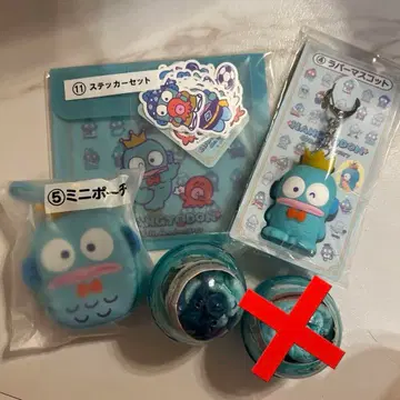 산리오 한교동 제일복권 복조리 러버 마스코트 스티커 미니 파우치