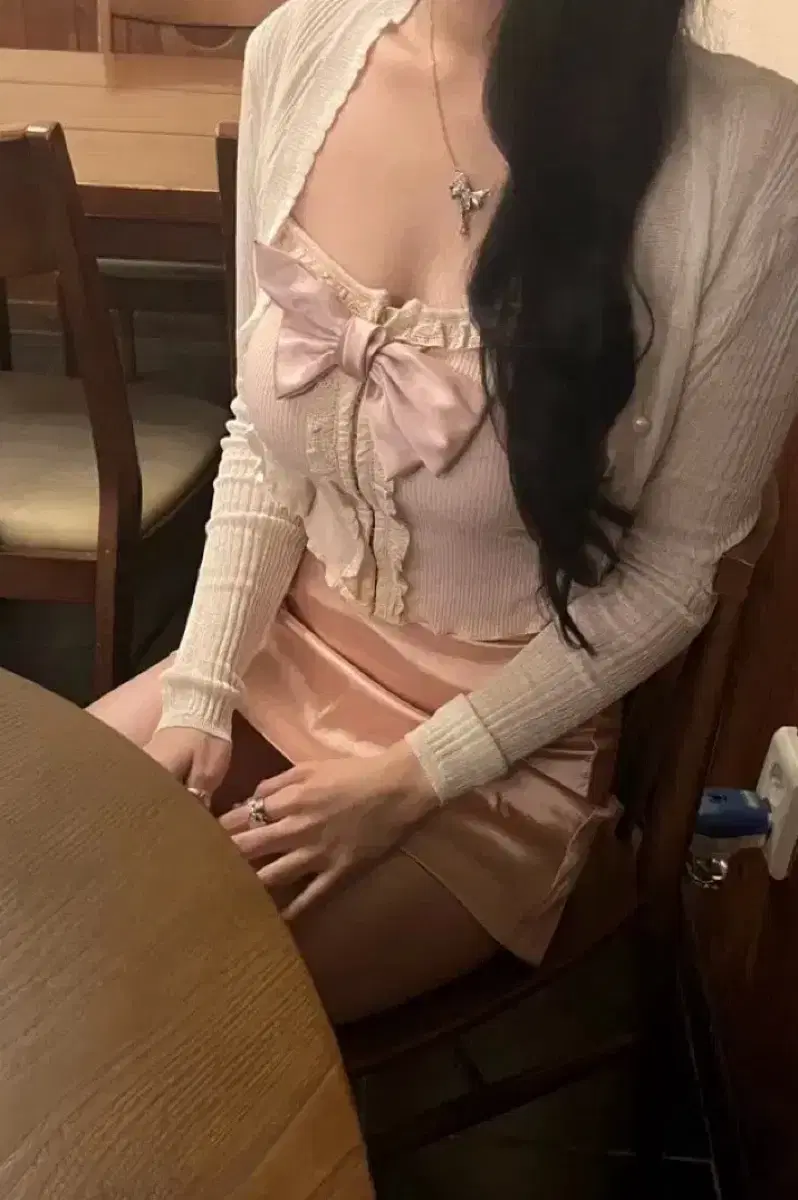 히메갸루 오네갸루 젯젯디 레이스 가디건+치마 set