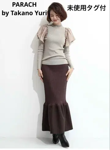 PARACH by Takano Yuri 소매 절개 하이넥 스웨터