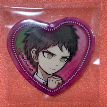 슈퍼 단간론파 2 히나타 소우 수줍은 얼굴 하트 캔뱃지 난자타운 레어