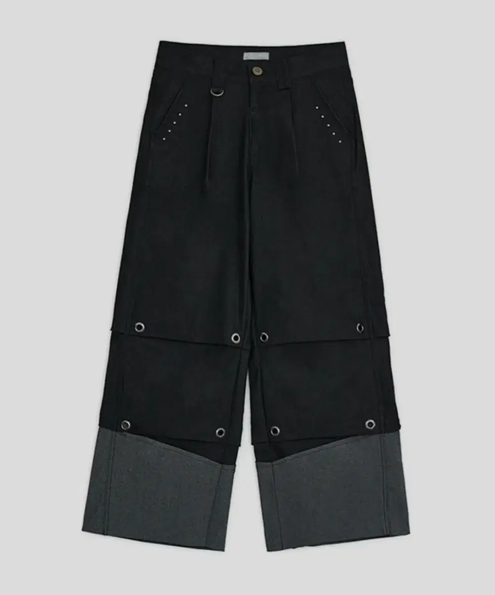 Hug Your Skin Tuck Denim Pants Black