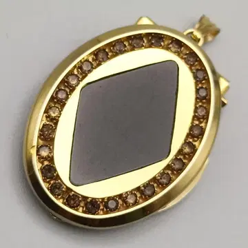 심연의 반짝임 ~오닉스와 스모키 쿼츠 스카프 걸쇠 겸 펜던트 탑~