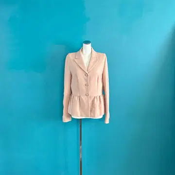 1091 ESCADA 에스카다 핑크 테일러드 자켓 페플럼 스타일