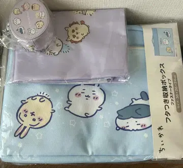 치이카와(먼작귀) 뚜껑이 있는 수납 박스 및 케이스 포함 에코백 세트