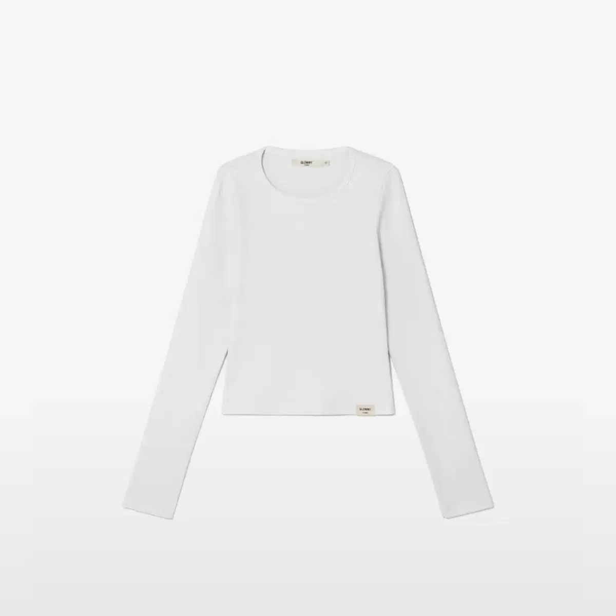 ★GLOWNY★ G CLASSIC RIB CREW NECK TEE WHITE 5108d8c51063a581af210c17570f9d