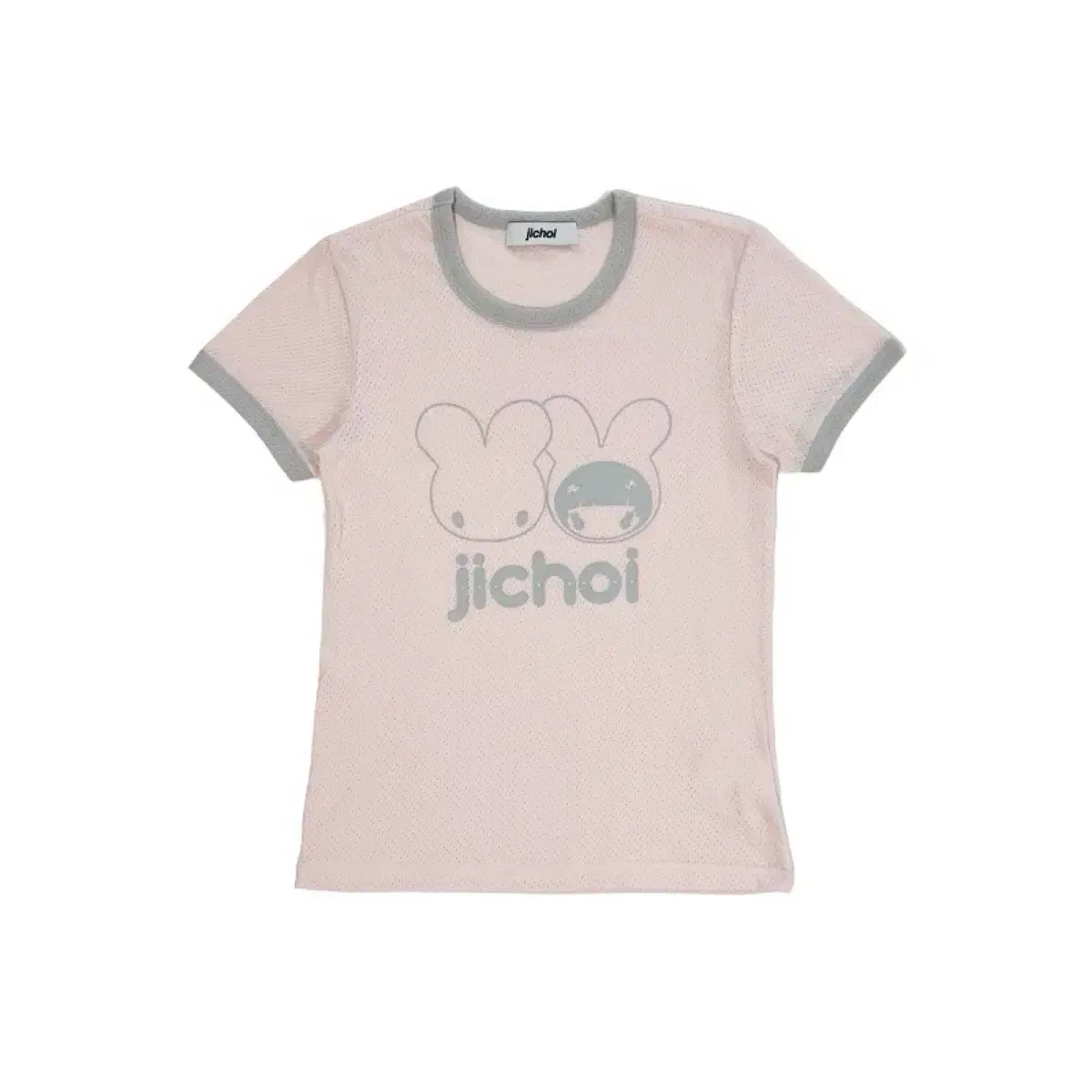 Tax-free) Jichoi SS24 Fitted Logo T-Shirt Baby Pink [3] #지초이