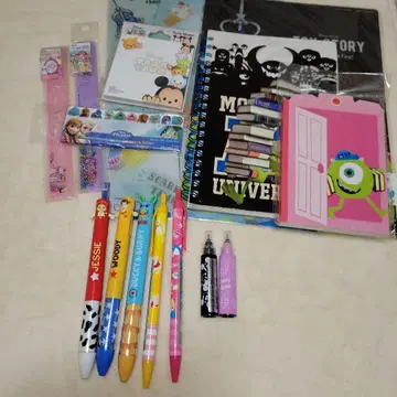 헤이세이 레트로 디즈니 필기구 노트 세트