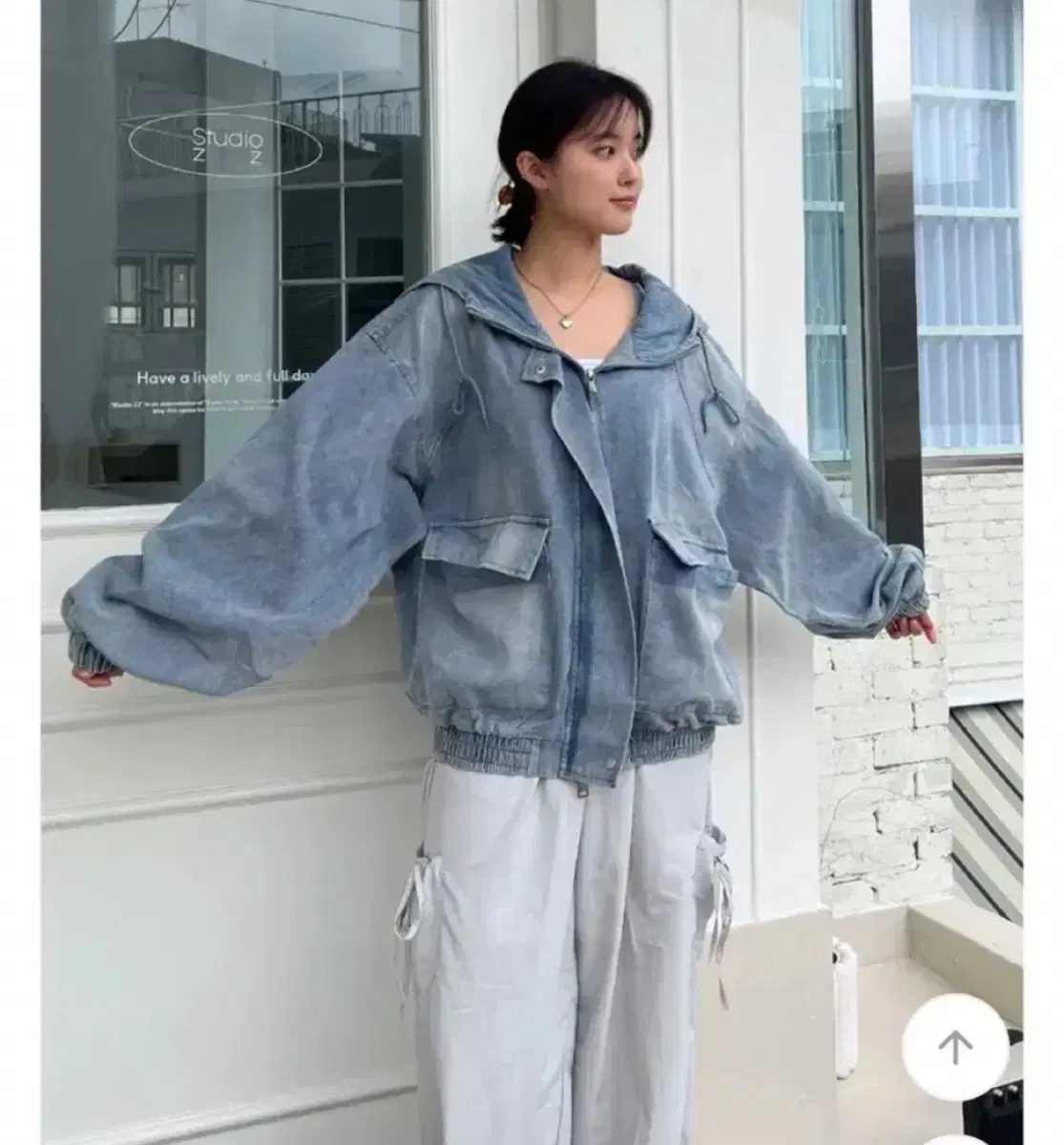 올핏클로젯 오버핏 청자켓 (빅사이즈 가능)