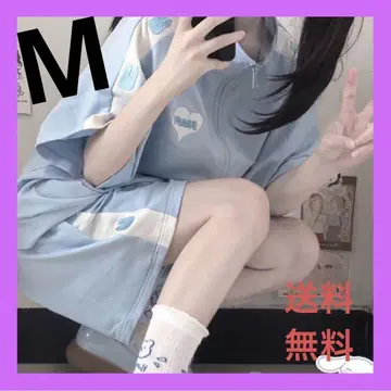 M 천사계 패션 스카이블루 그 짱 홈웨어 셋업 저리 지뢰계 양산형