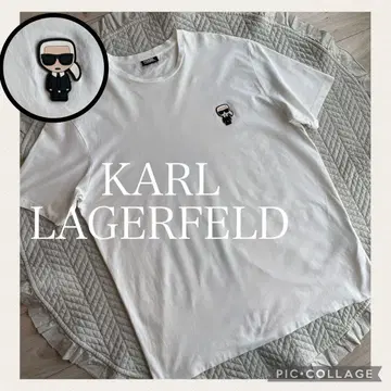 KARL LAGERFELD-IKONIK 패치 티셔츠
