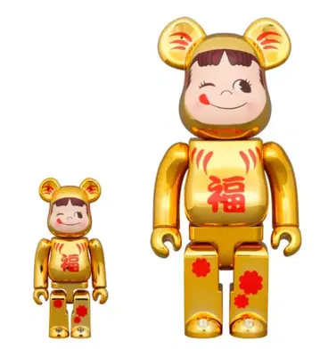 새상품 베어브릭 달마 페코짱 금도금 100% & 400%