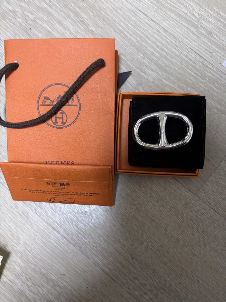 에르메스 샹달 돼지코 스카프링