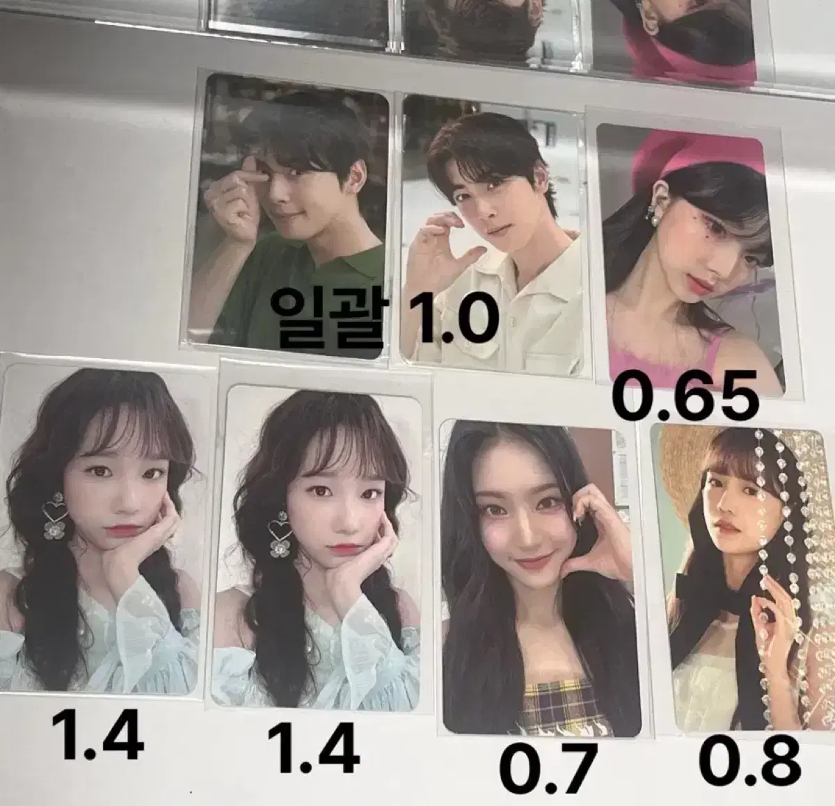 아이돌 포카 (서브웨이 차은우, 조유리, 이달소 여진, 스테이씨 아이사)