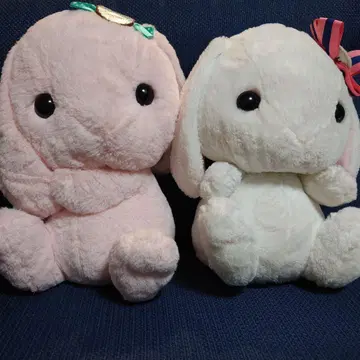 포테우사 롯삐! 토끼 봉제 인형 빅 2색 세트