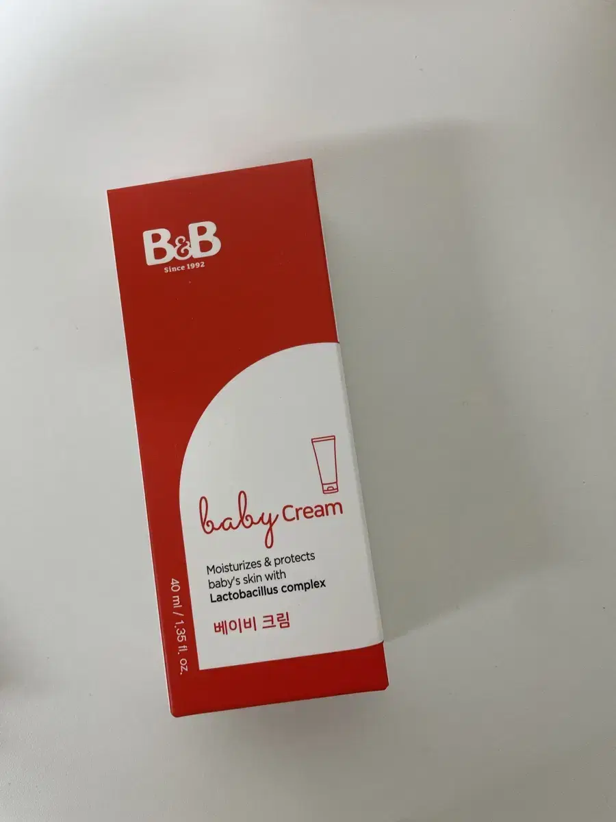 미개봉!! 비앤비 베이비크림 40ml / 순한 아기 로션 크림